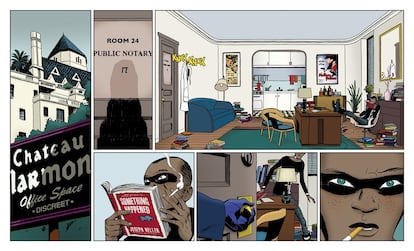 Viñetas de 'The Private Eye', de Brian K. Vaughan, Marcos Martin y Muntsa Vicente