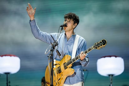 Los norteamericanos Vampire Weekend, durante su actuación en el festival el 30 de mayo. 

