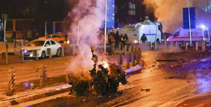 Um dos locais onde ocorreram as explosões.