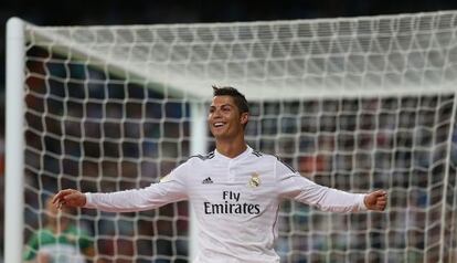 Cristiano celebra uno de sus goles esta temporada. 