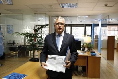 Luis As&uacute;a, durante la presentaci&oacute;n ayer de su candidatura.