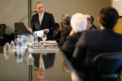 Temer, durante semin&aacute;rio em Bras&iacute;lia.