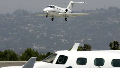 Aviones privados en Santa Mónica (California).