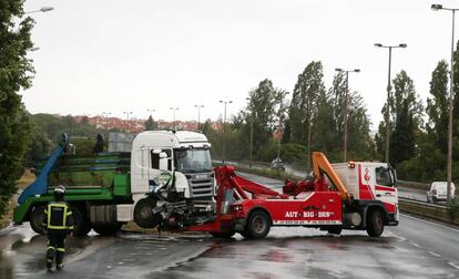 Accidente en la carretera de circunvalación de Lisboa.