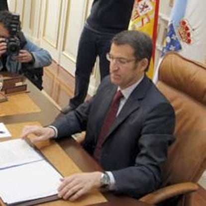 El presidente de la Xunta de Galicia, Alberto Núñez Feijóo