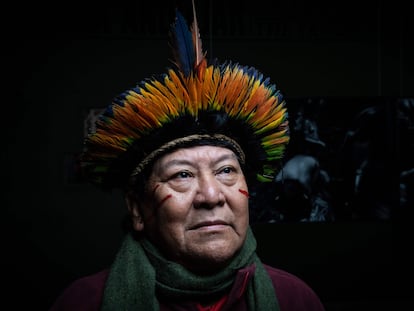 Brazilian Yanomami shaman Davi Kopenawa Yanomami.