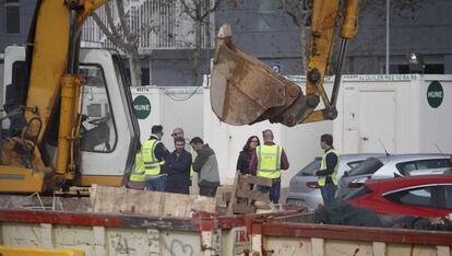 La Guàrdia Civil inspecciona les obres de Glòries.