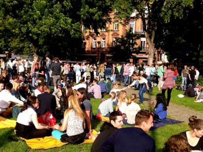 Friedberger Platz es punto de encuentro para todos los Frankfurters.