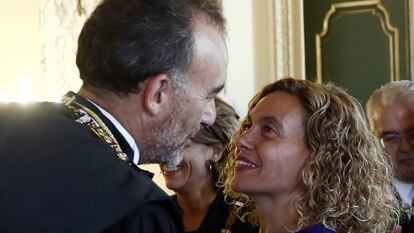 Supreme Court Judge Manuel Marchena and House Speaker Meritxell Batet in a file photo from September 2019.
