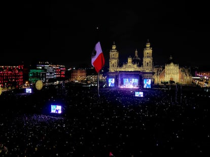 La explanada del Zócalo, durante el concierto. 