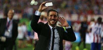 Simeone, tras el partido.