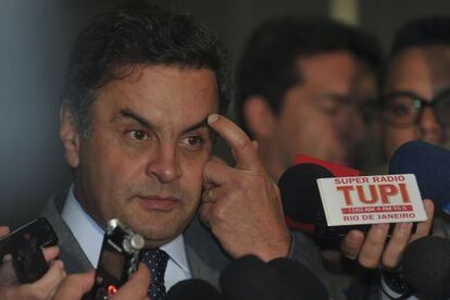 O candidato do PSDB à presidência, Aécio Neves.