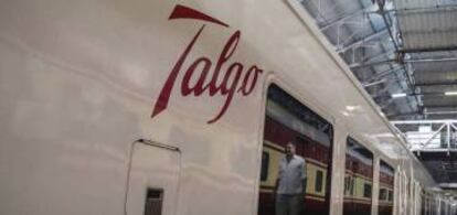 Uno de los trenes de alta velocidad de Talgo.