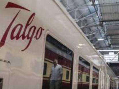 Uno de los trenes de alta velocidad de Talgo.