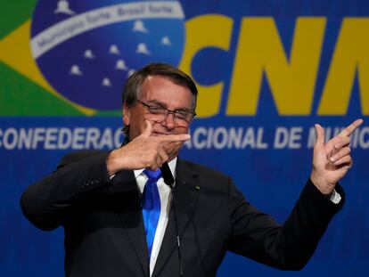 Jair Bolsonaro, expresidente de Brasil, durante un evento en Brasilia en abril de 2022.
