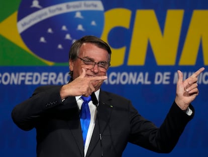 Jair Bolsonaro, expresidente de Brasil, durante un evento en Brasilia, en 2022.