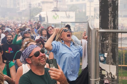 Mascletá en el Ayuntamiento de Valencia en las Fallas de 2018.