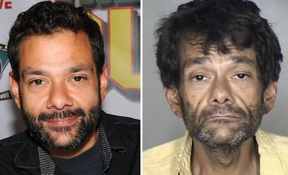 El actor Shaun Weiss en abril de 2015 y en agosto de 2018.