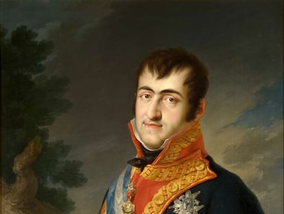 Fernando VII, retratado por Vicente López en 1814 con uniforme de capitán general.