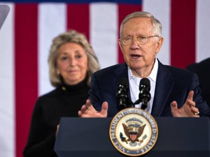 Harry Reid, em um ato de campanha.