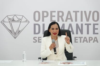 Sandra Cuevas durante una conferencia de prensa el 25 de septiembre.