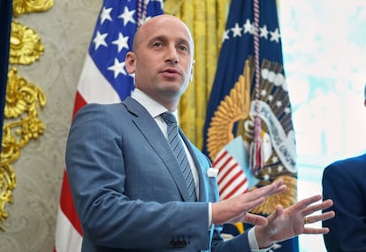 Stephen Miller en la Casa Blanca, el 25 de agosto.