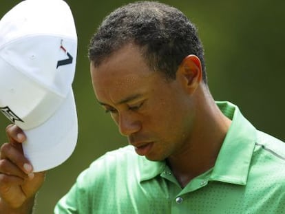 Tiger Woods se lamenta