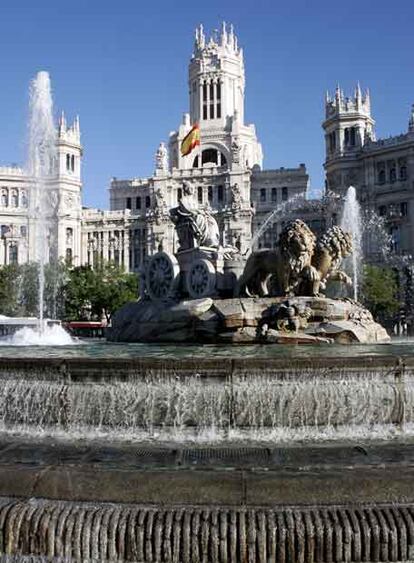 La plaza de Cibeles, donde el Madrid celebra sus triunfos.