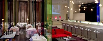 De izquierda a derecha, el Sky Food Bar del hotel, y el YHI Spa Oriental, en la quinta planta.