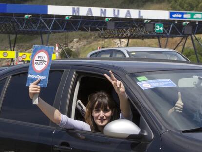 Imatge d'arxiu d'una protesta contrea els peatges.
