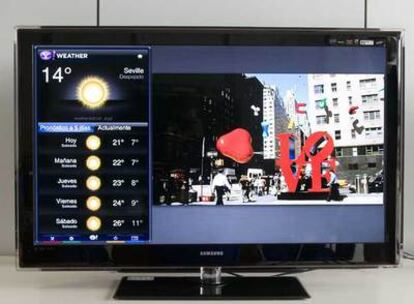 El televisor Samsung serie 7000 Led, inalámbrico y con acceso directo a Yahoo!