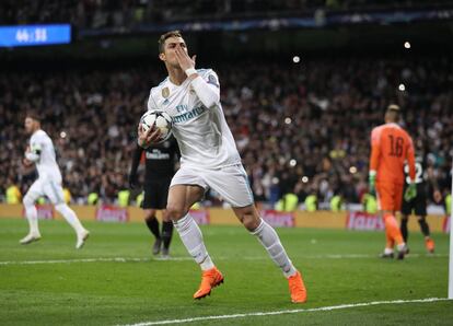 Cristiano Ronaldo celebra el gol del empate.