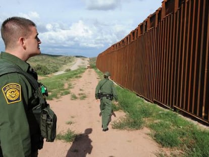 Frontera de Nogales, entre EE UU y M&eacute;xico.