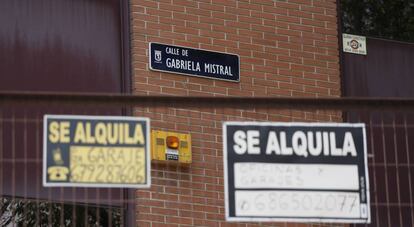Anuncios de alquiler.