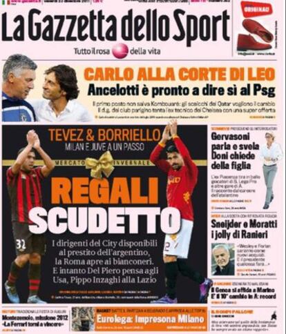 Portada de 'La Gazzetta dello Sport'.