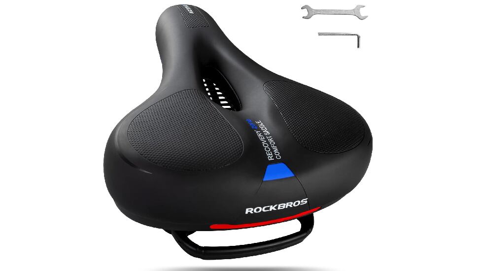 Sillín transpirable y de diseño ergonómico.