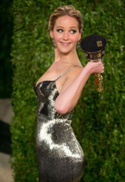 Jennifer Lawrence, en la fiesta posterior a los Oscar.