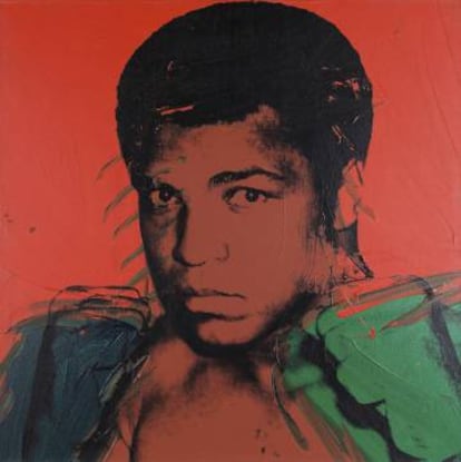 Muhammad Ali, visto desde la &oacute;ptica de la persona m&aacute;s blanca del mundo, Andy Warhol (1978). 