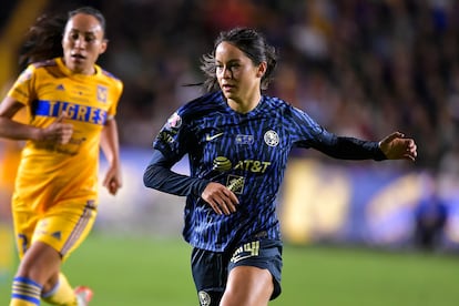 Scarlett Camberos en un partido del América en noviembre de 2022 en Monterrey, México.