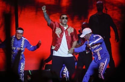 El reguetonero puertorriqueño Daddy Yankee en el concierto de este domingo en el WiZink.