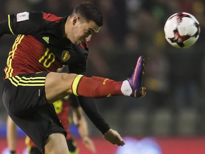 Hazard, en un partido con Bélgica.