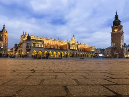 La plaza del Mercado de Cracovia.