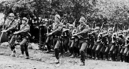 Las FARC durante un entrenamiento en los años 60