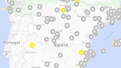 Mapa de estrellas Michelin.