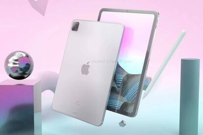 Render del futuro iPad Pro 2021.