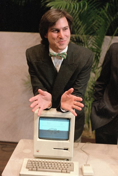 Jobs y el Macintosh en 1984.