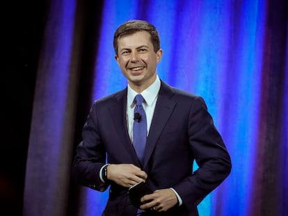 El Secretario de Transporte de Estados Unidos, Pete Buttigieg, en Washington.