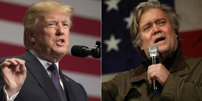 Donald Trump y Steve Bannon.