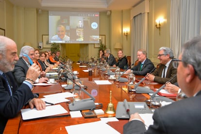 Rafael Mozo presidía el pleno del Consejo General del Poder Judicial, el día 20.