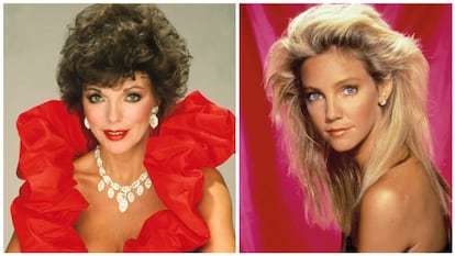 Cardados y bronceados. En la imagen, Joan Collins y Heather Locklear.